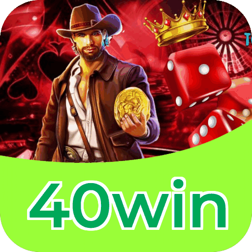 Interface do aplicativo 40win mostrando jogos disponíveis no iOS e Android